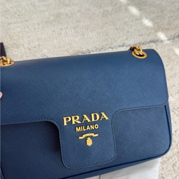 Prada Milano Navy Blue Shoulder Bag - Picture 10 of 11